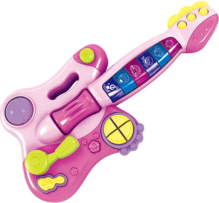 Kitarë lodër muzikore Huanger HE0502, për fëmijë, rozë