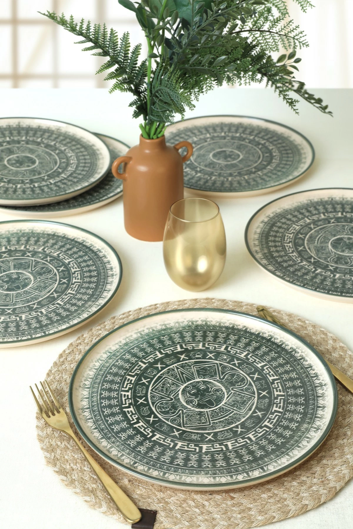 Set pjatash shërbimi (6 copë), Hermia Concept, krem, X0001531300000000000000000