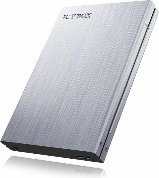 Kasë eksternale për HDD/SSD 2.5\" ICYBOX IB-241WP, USB-C USB 3.0 5Gb/s, me write-protection, argjendtë/zi