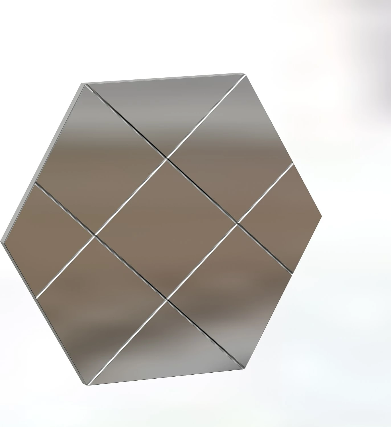 Pasqyrë dekorative Argyle, e bardhë, Skye Decor, 70x60x2.2cm