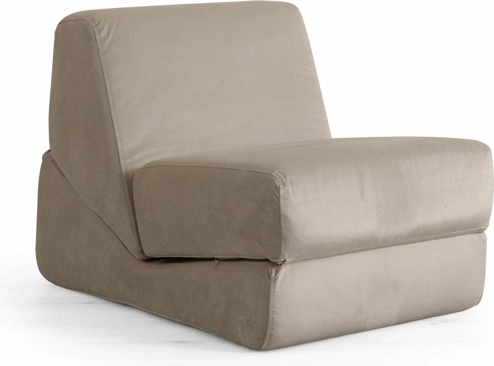 Krevat-karrige një vendës, Origami, ngjyrë krem e shndritshme, Atelier del Sofa