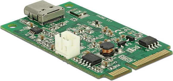Modul Mini PCIe DeLOCK 95259, USB-C USB 3.2 deri 10 Gbit/s, full-height