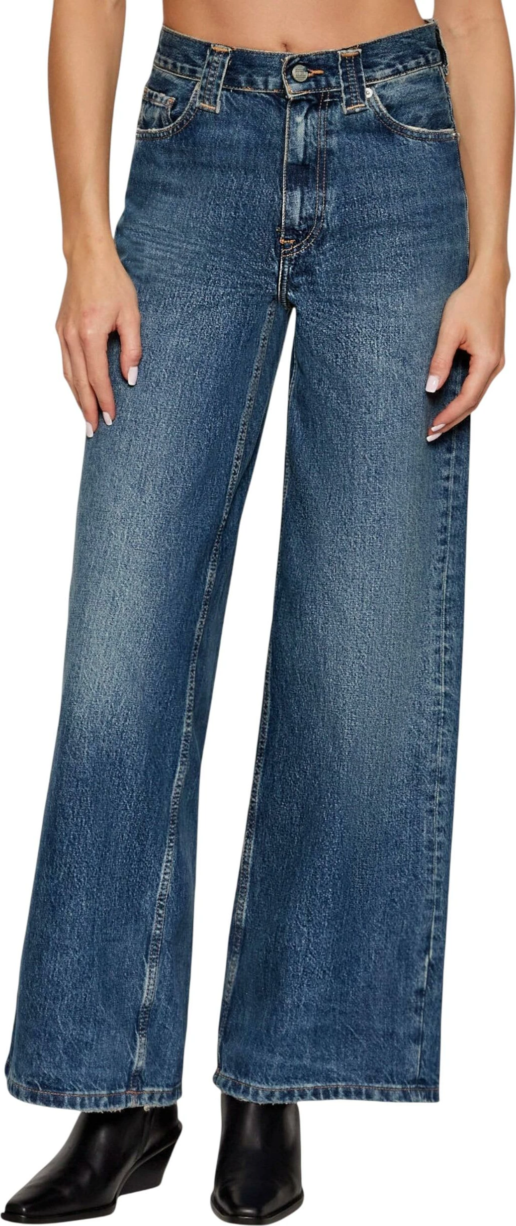 Xhinse për femra Tommy Hilfiger DNM KRIS 70's Wide L WW0WW46731, denim