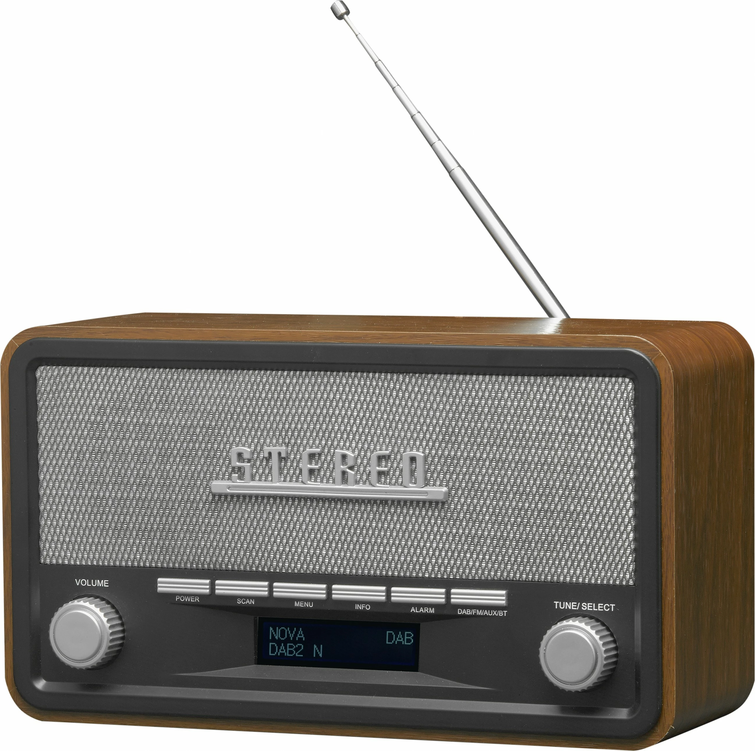 Radio DAB Denver DAB-18, retro, ekran digjital, kafe