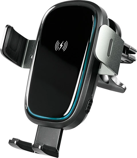 Karikues wireless veture LogiLink Gravity Trigger, 15W, mbajtës celulari, i zi/gri