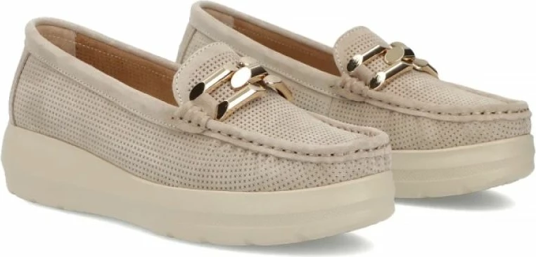 Mokasina platformë Filippo DP7652, bezhë