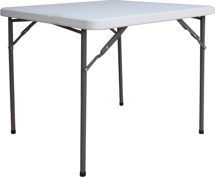 Tavolinë palosëse Comfort për katering, ngjyrë e bardhë, 80x80x74cm