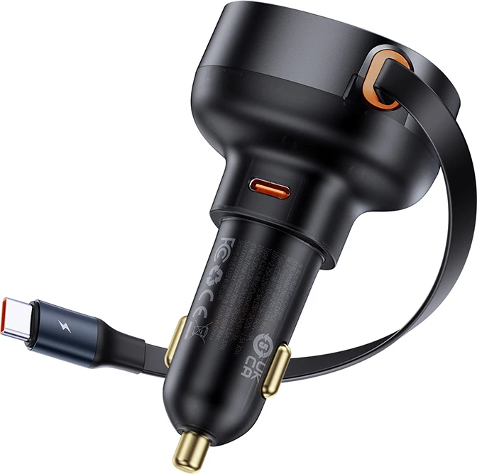 Karikues veture Baseus Enjoyment Pro, USB-C (femër/mashkull), 60W, i zi