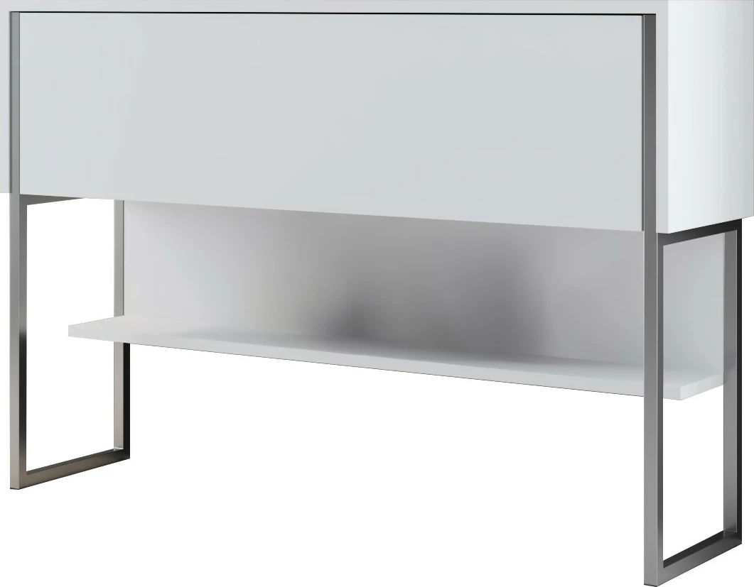 Komodë Hanah Home Luxe, argjend dhe e bardhë