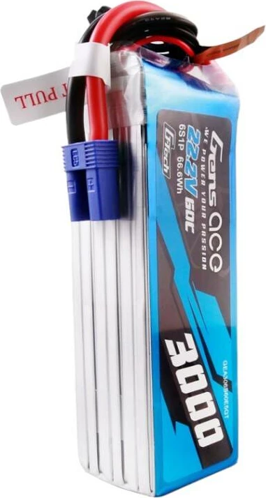 Bateri LiPo Gens ace G-Tech 3000mAh 22.2V 60C 6S1P me prizë EC5