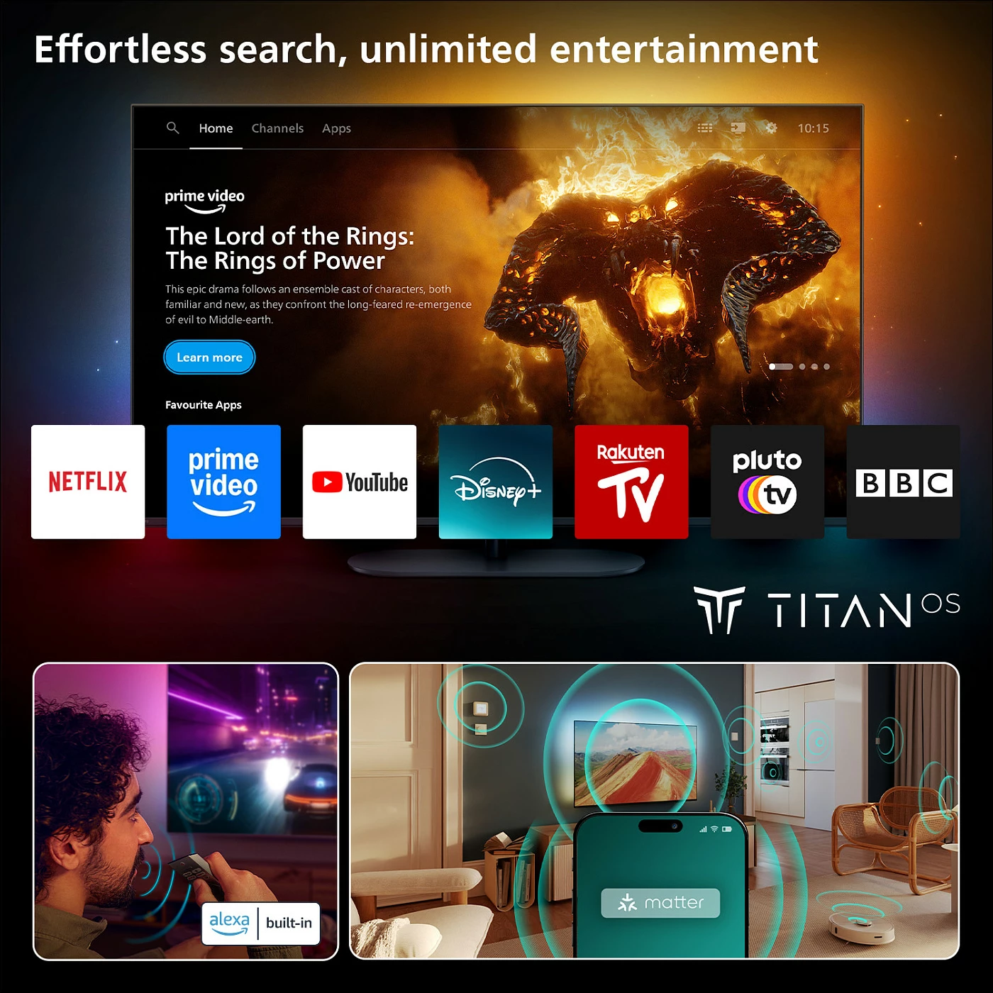 Televizor Philips Ambilight 85MLED910/12, 65", 4K QD-Mini LED, Smart TV, i zi