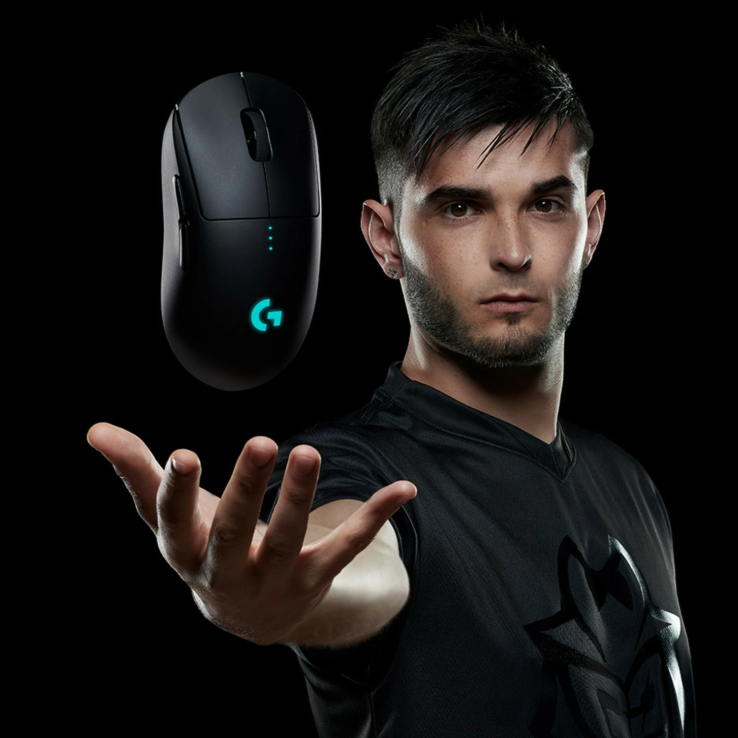Maus Logitech G PRO Wireless, Ambidextrous, Optik, RF Wireless, 25600 DPI, 1 ms, Ngjyrë e zezë