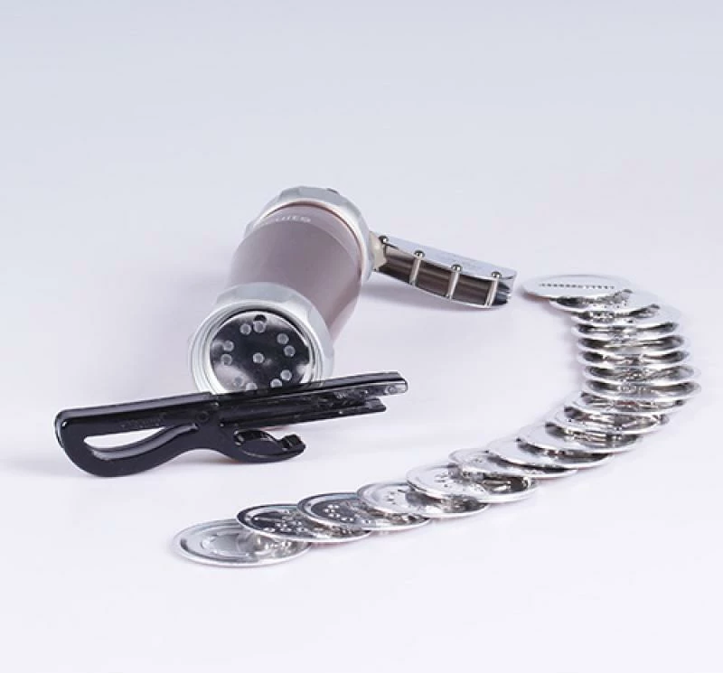 Shtypëse biskotash, Marcato, Biscuit Machine Design BI-DES-POWD-RSA (BIDESPOWDRSA), manuale, metalike, rozë, me disqe forme