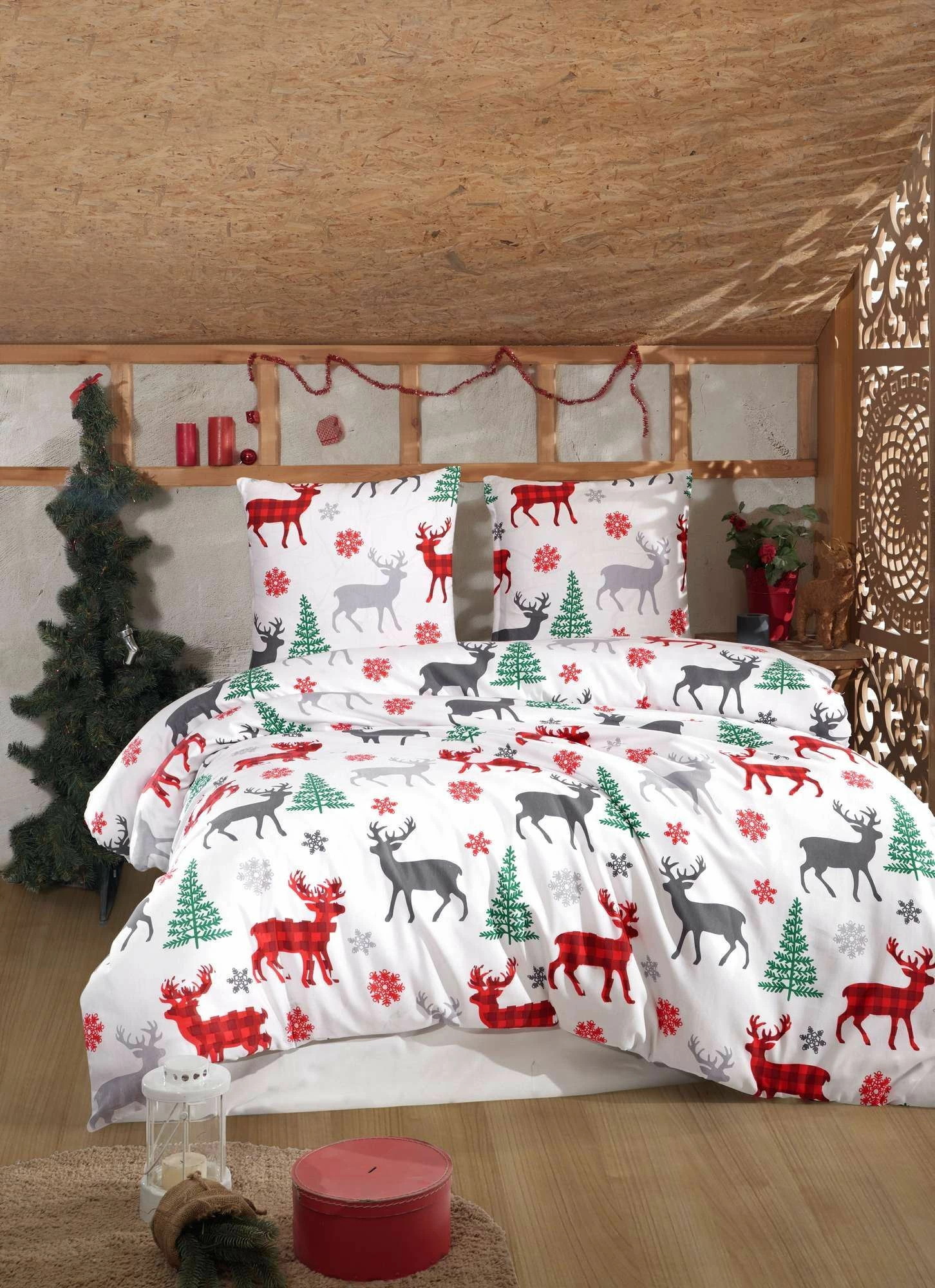 Set mbulesë jorgani XXL Single, geyik, ngjyrë e bardhë, L'Essentiel Linge de Maison