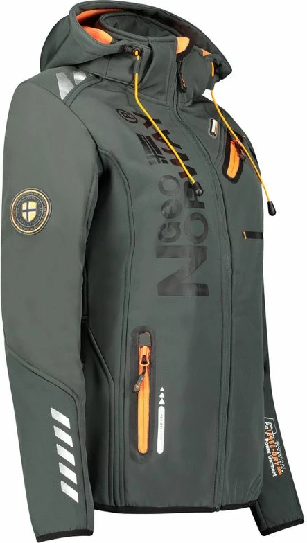 Jakne softshell për femra Geographical Norway, gri/portokalli [Madhësia: M]