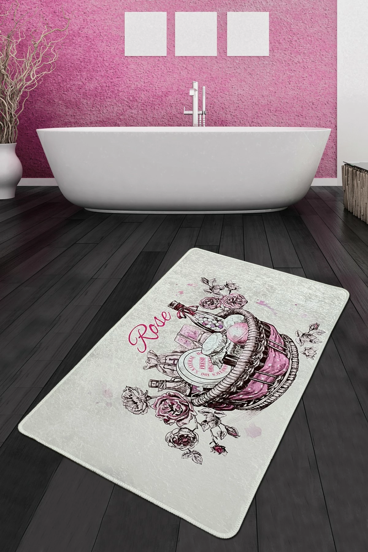 Tapet për banjo Mijölnir, Rose Basket Djt, 80x100cm
