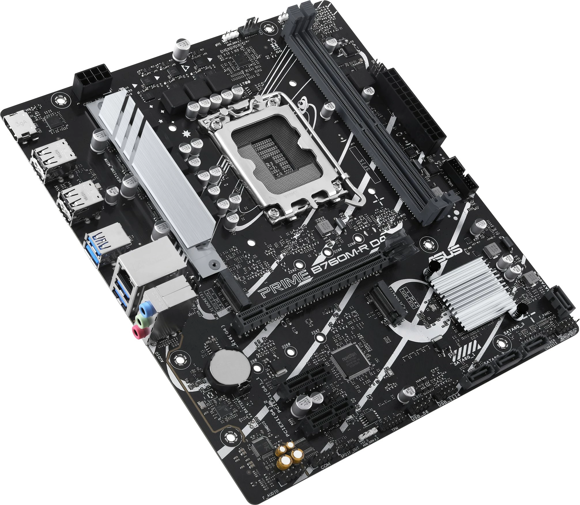 Pllakë amë ASUS PRIME B760M-R D4, Intel, LGA 1700, DDR4-SDRAM, 64 GB