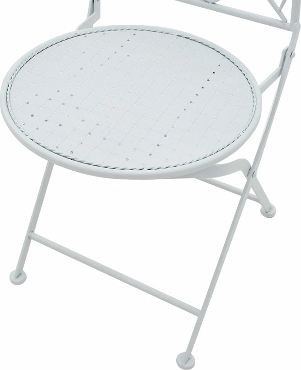 Set tavoline me karrige për terasë, metal i bardhë, Walen, 3 copë