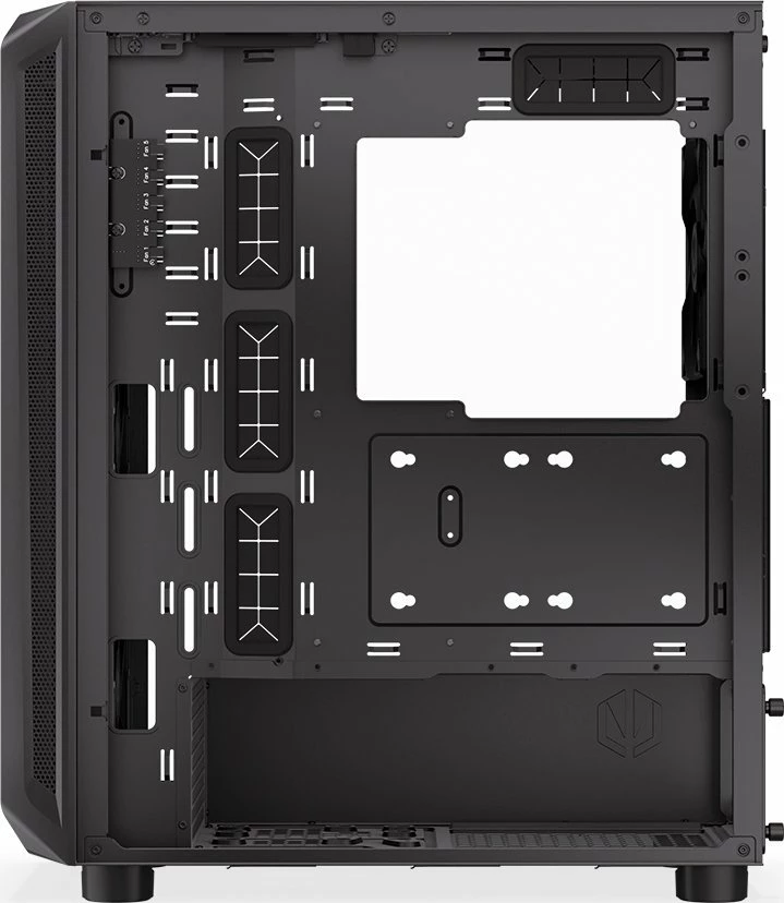 Kasë Endorfy Arx 500 Air (EY2A010), Midi Tower ATX, 5x 140mm PWM, xham i kalitur, e zezë