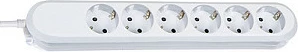 Zgjatues rryme Bachmann SMART, 6x Schuko, kabllo 5 m, 16A/3680W, i bardhë