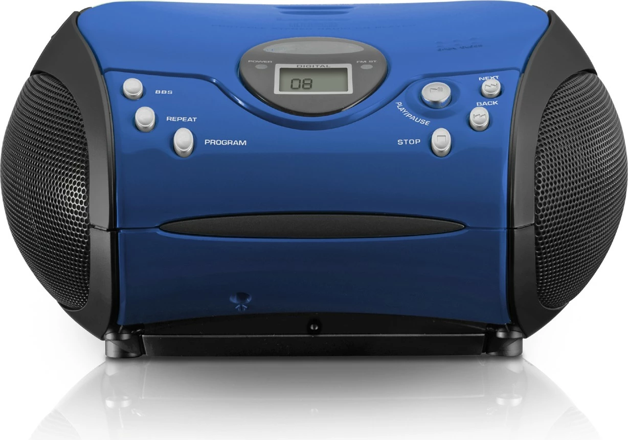 Radio CD player Lenco SCD-24, FM, LCD, kaltër/zezë
