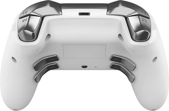 Gamepad DragonShock Nebula Pro për Nintendo Switch, wireless Bluetooth, LED RGB, i bardhë