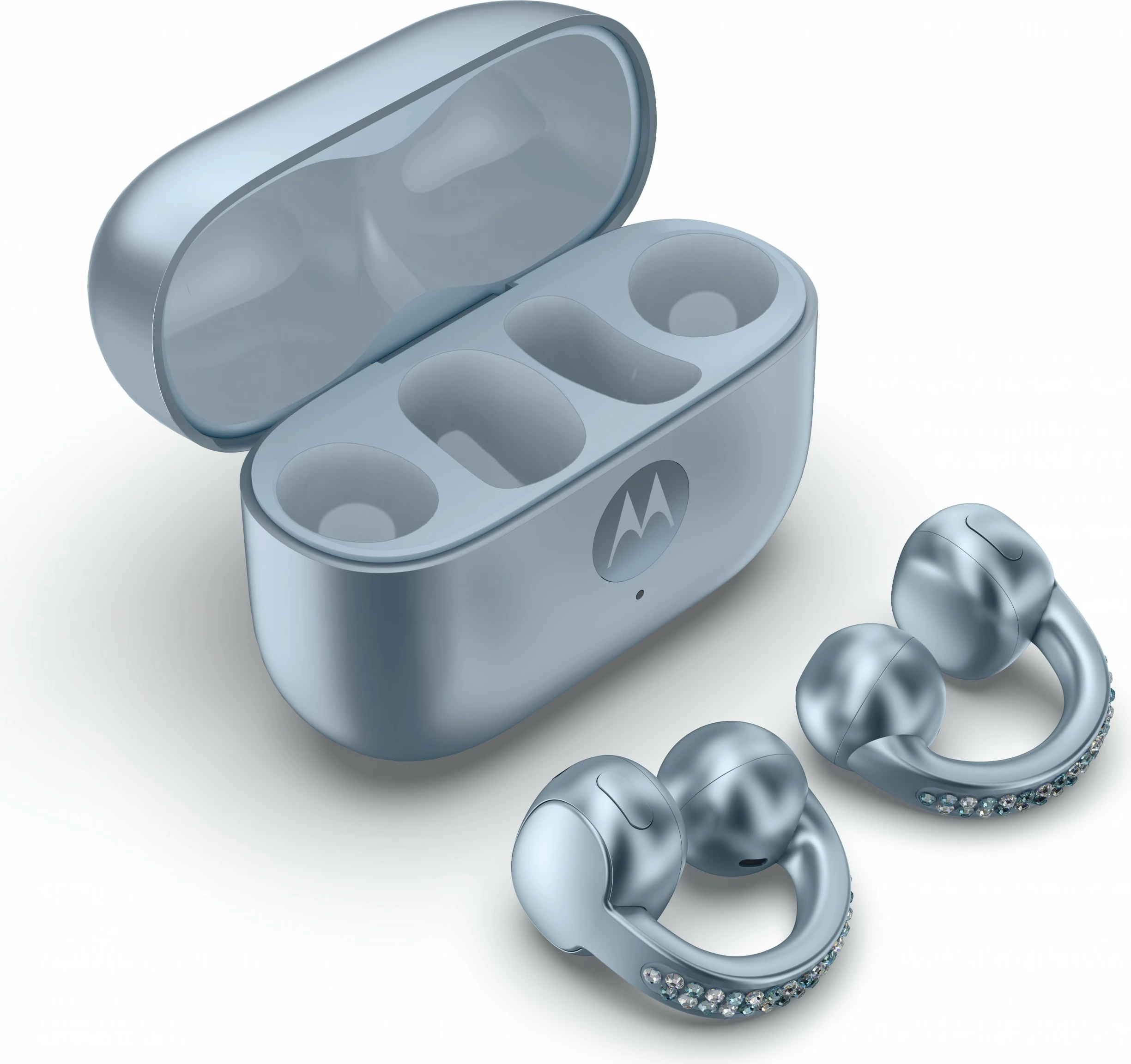 Celular Motorola razr60 + kufje Buds Loop, Swarovski Edition, blu