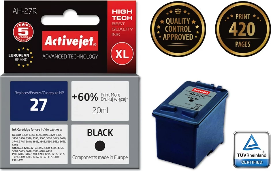 Ngjyrë zëvendësuese Activejet AH-27R për printer HP, 20 ml