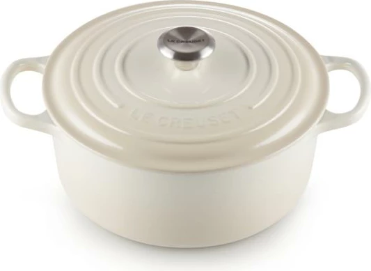 Tenxhere gize Le Creuset Signature Roaster, 26 cm, e rrumbullaktë, meringue