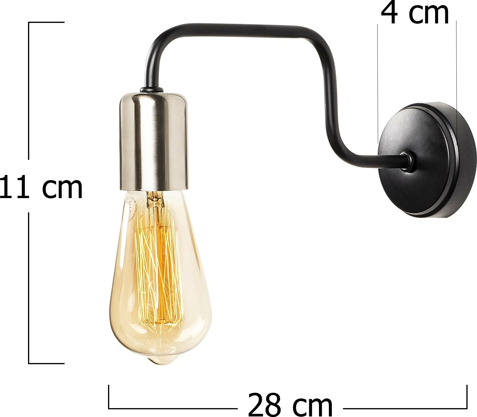 Llambë muri Opviq, Denge - 3432, e zezë dhe nikel