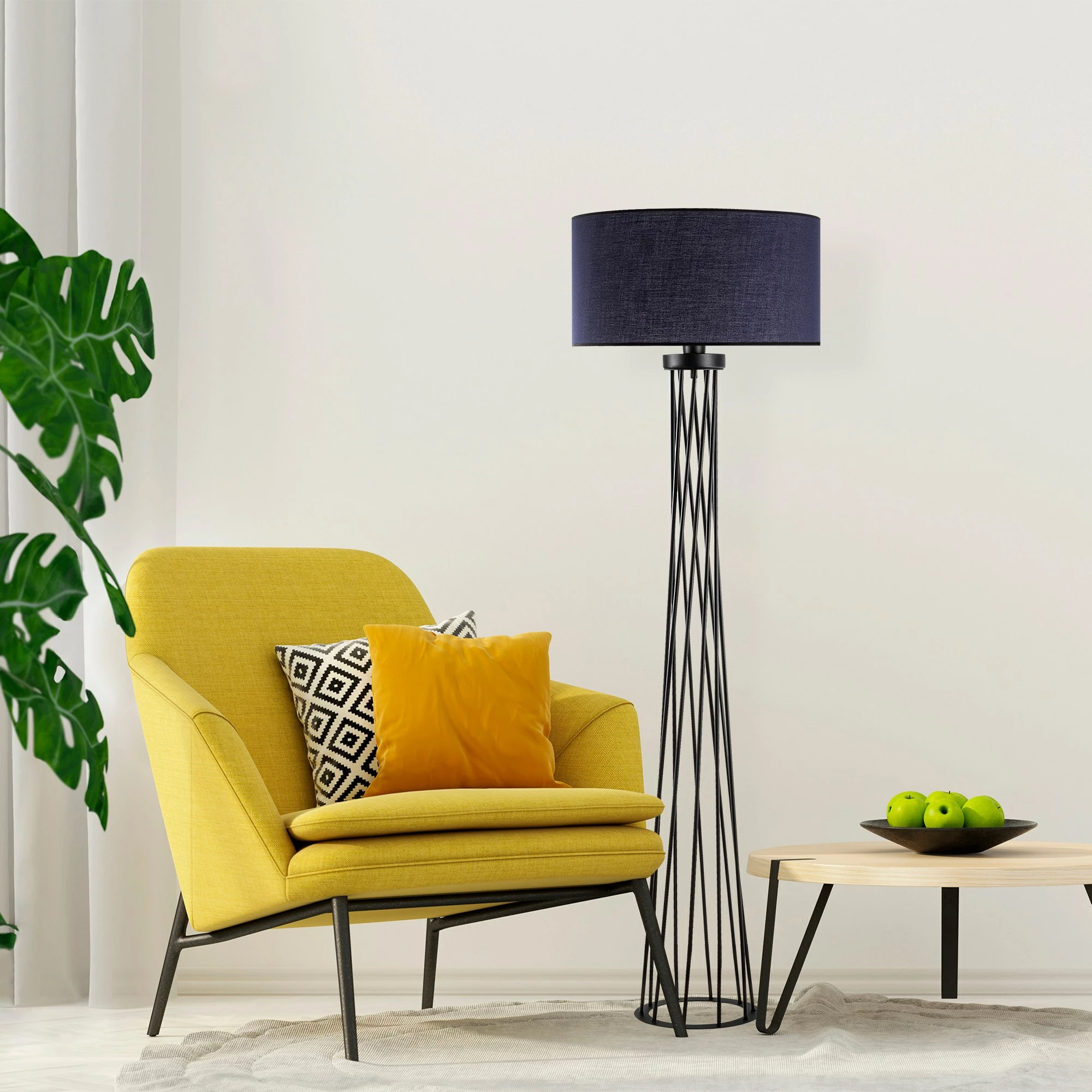 Llambë dyshemeje Opviq, e gjatë, anthracite, 50x175x50 cm