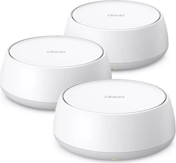 Sistem Mesh WiFi, TP-Link Deco BE25, WiFi 7 BE3600 3.6Gbps, port 2.5Gbps, 3 copë, i bardhë