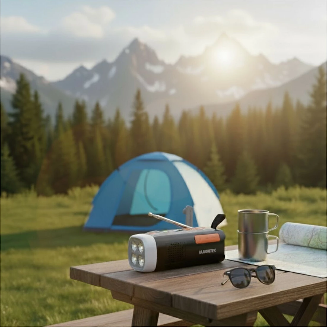 Radio portative Marmitek RESQ 200, DAB+/FM, Bluetooth 5.3, 4500 mAh, USB-C, e zezë