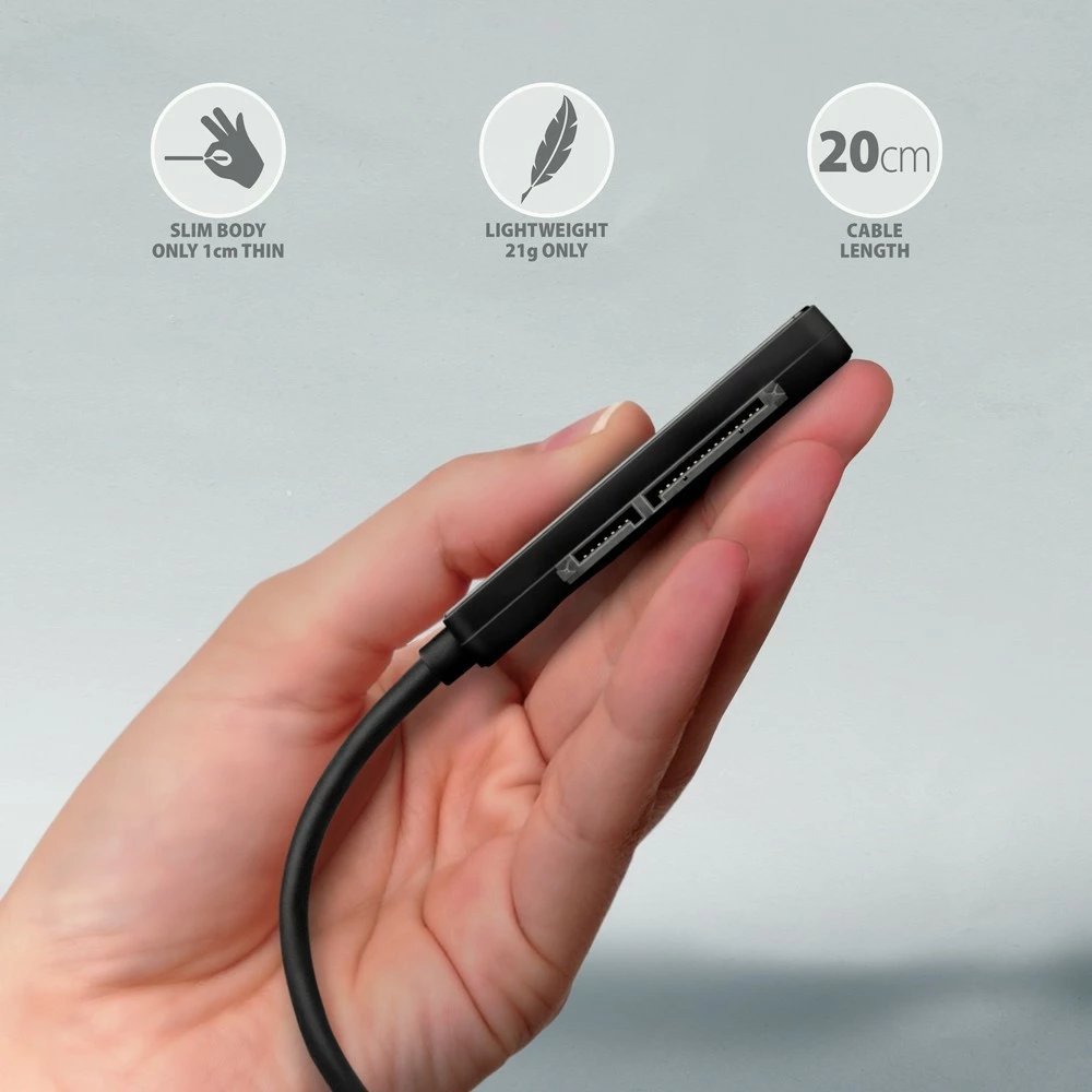 Adapter USB-C në SATA AXAGON ADSA-FP2C për 2.5" HDD/SSD, i zi