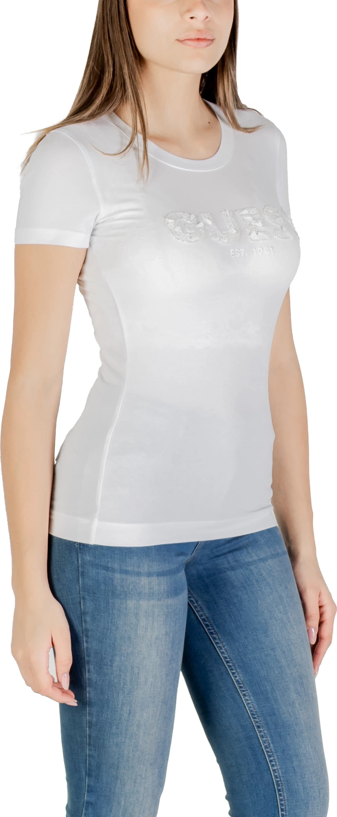 Maicë për femra Guess W5GI17 J1314, e bardhë [Madhësia: L]