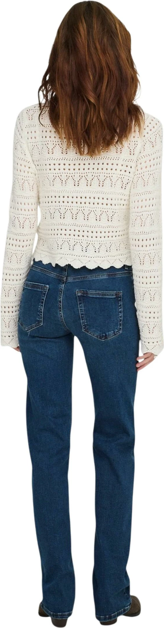 Xhinse për femra Only ONLBLUSH MID STRAIGHT DNM TAI021, denim e errët [Madhësia: XL/32]