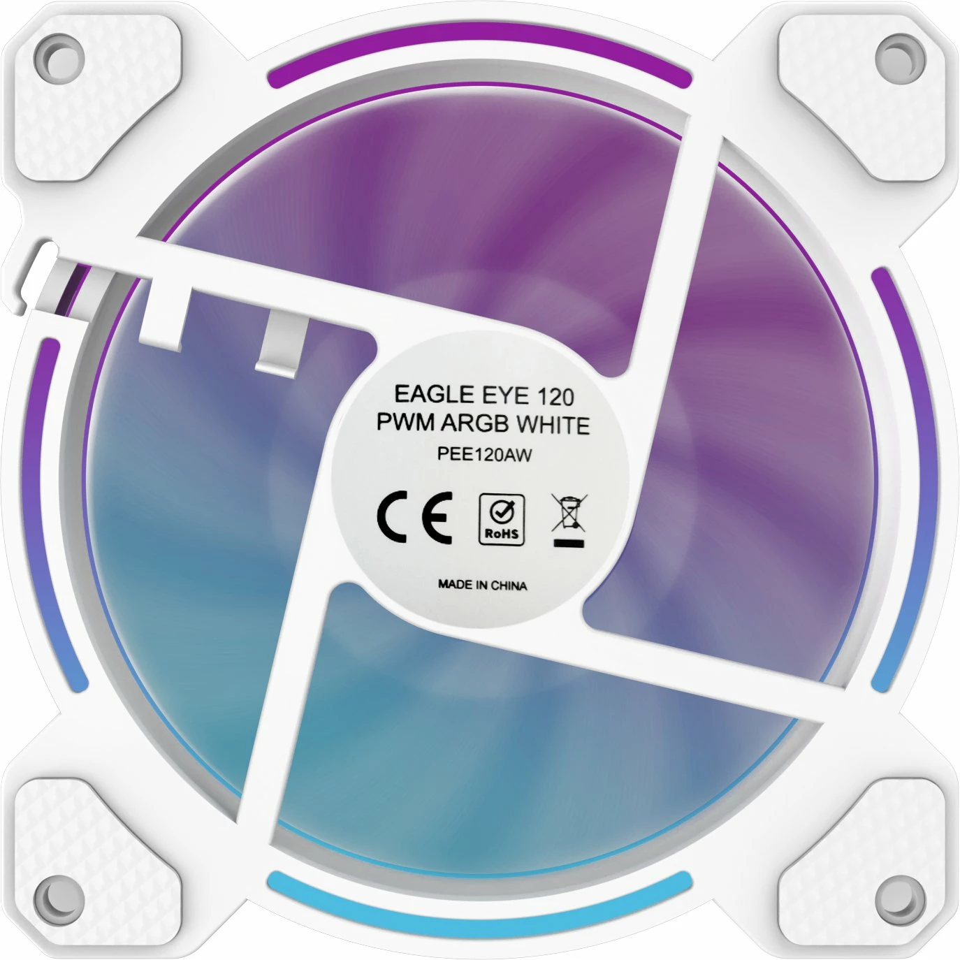Ventilator kasë PC PREYON Eagle Eye 120mm PWM ARGB, 3 copë, i bardhë
