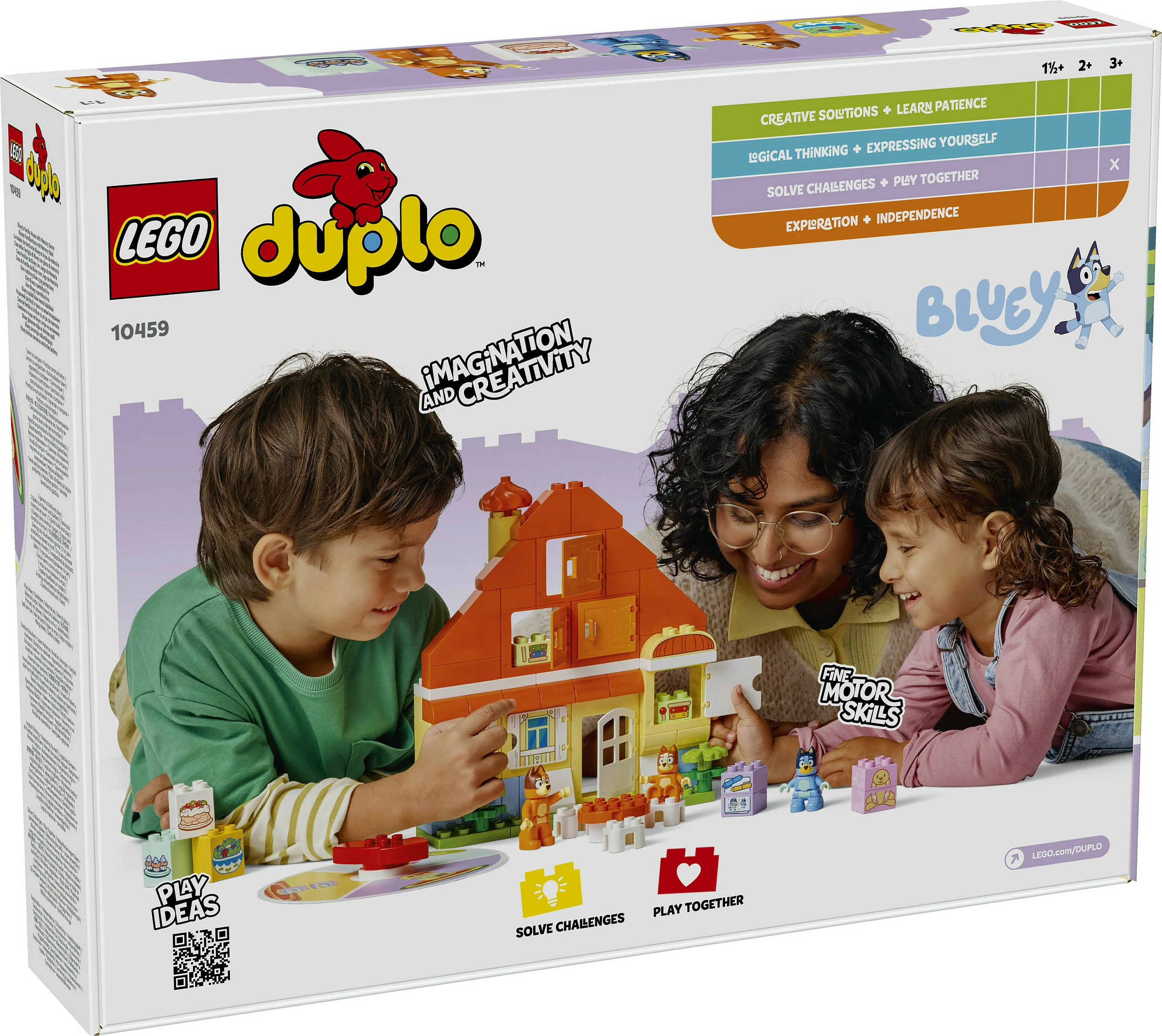 Set ndërtimi LEGO DUPLO 10459 Bluey’s Family House me lojë memorie, 83 copë, multikolor