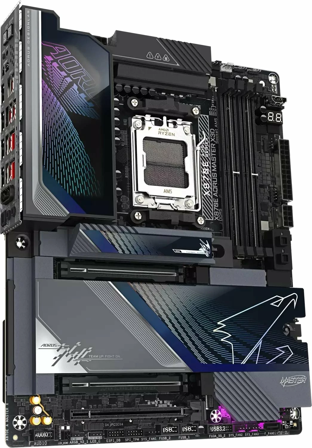 Pllakë amë Gigabyte X870E AORUS MASTER X3D, ATX, DDR5, Wi‑Fi 7, USB4, 10GbE/5GbE, me antenë WiFi