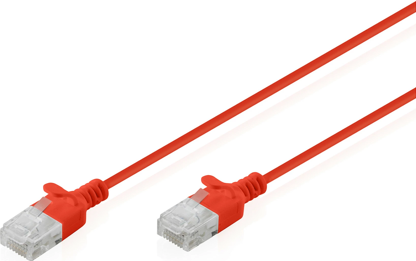 Kabllo rrjeti Digitus CAT6 Slim patch 0.3 m RJ45, e kuqe