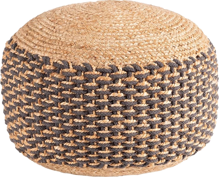 Boboa Inart puf prej jute në hije natyrale D40x30cm
