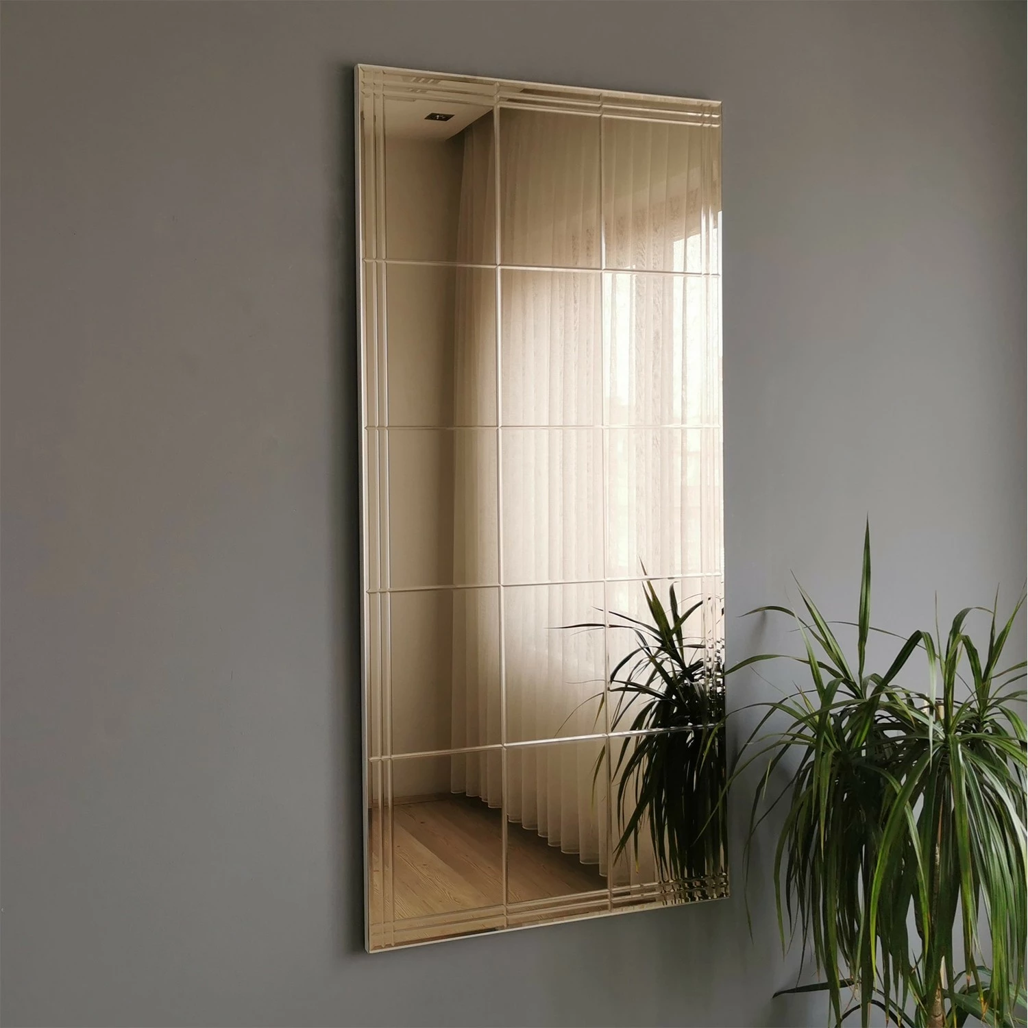 Pasqyrë Hanah Home, NSTLA308d, ngjyrë argjendi, 62x130cm
