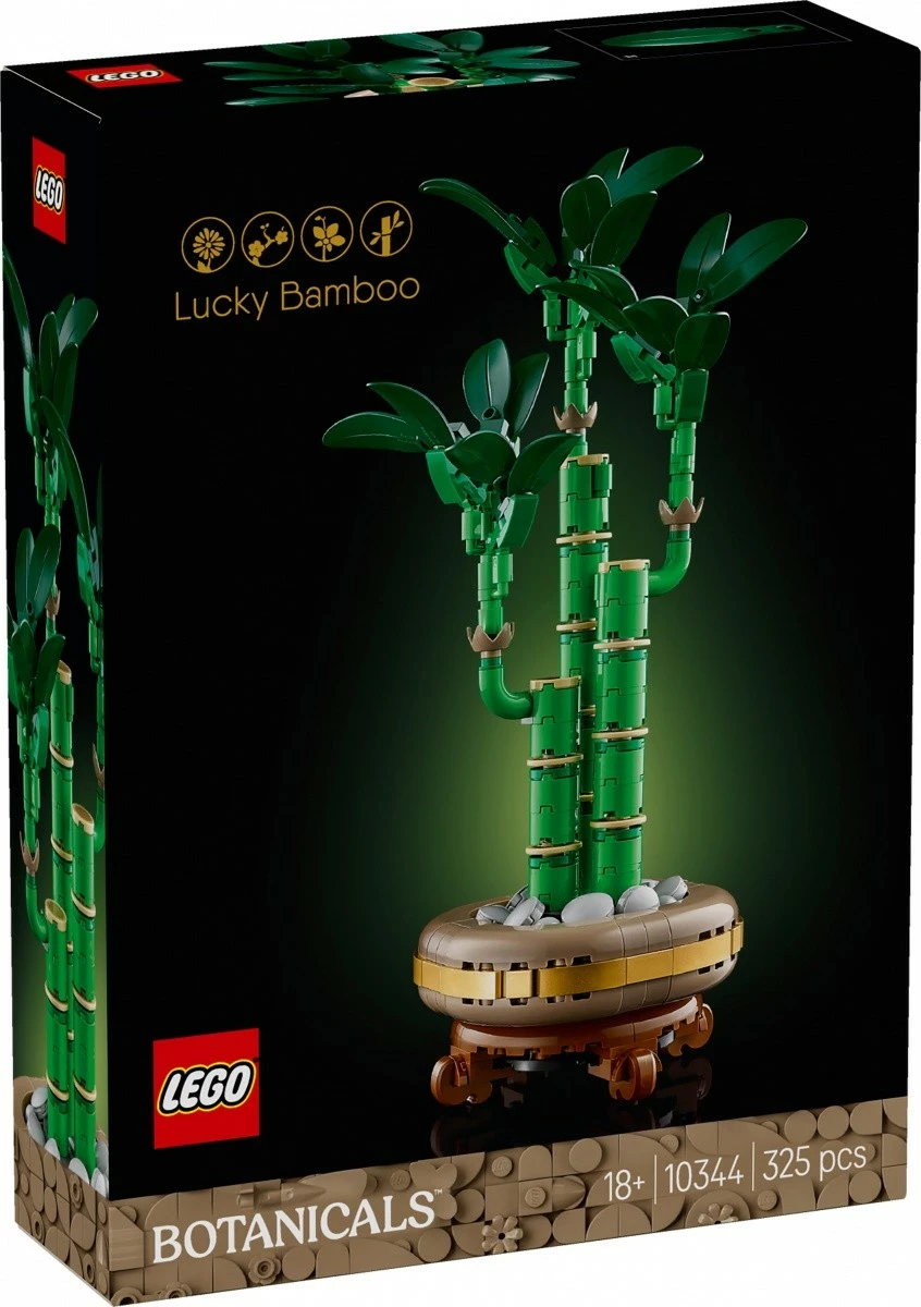 Set ndërtimi LEGO Botanical Collection Dracaena Sanderiana 10344, 325 pjesë, dekorim bambu, e gjelbër