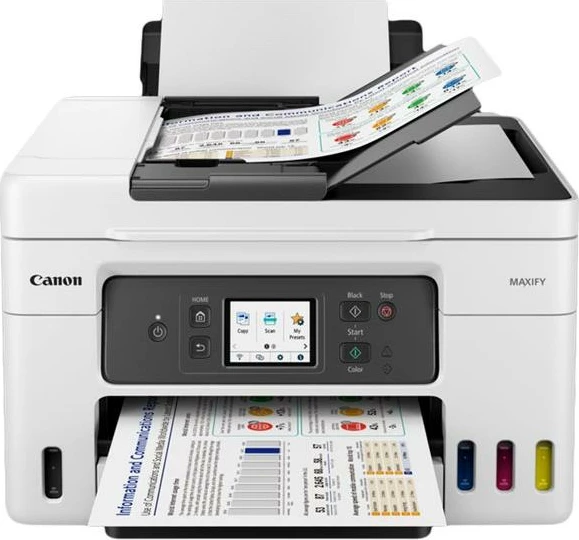 Printer multifunksional, Canon, MAXIFY GX4050 (5779C006), Inkjet MegaTank A4, 1200 dpi, ADF, LAN & Wi‑Fi, i bardhë