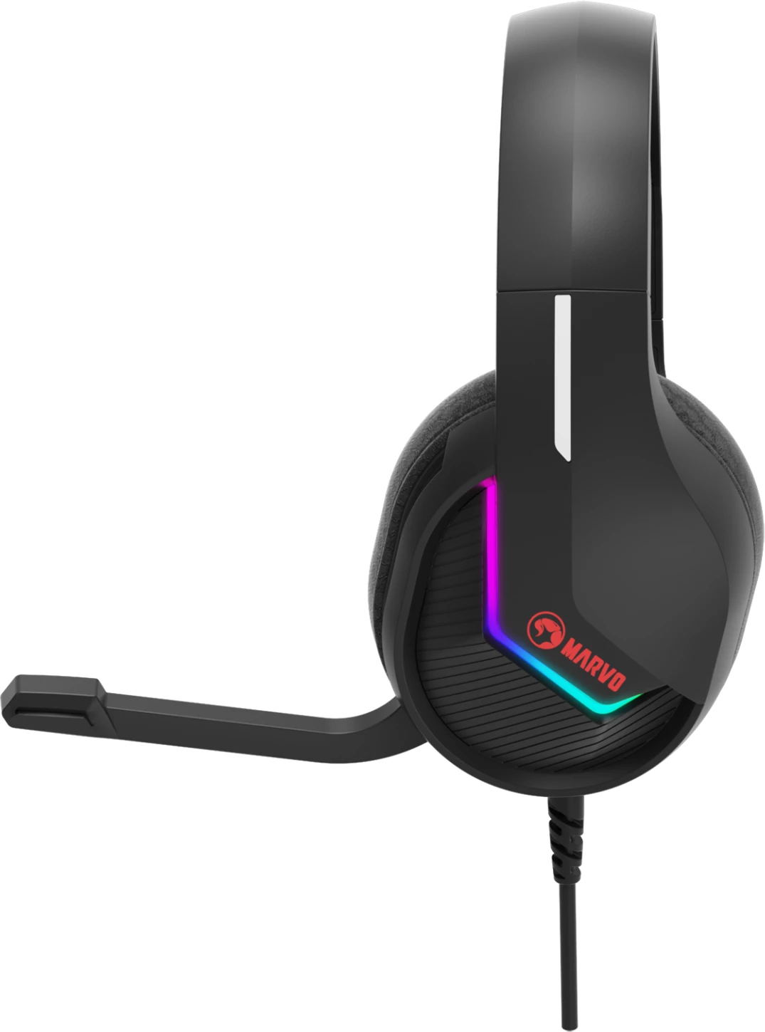 Kufje gaming Marvo H8618 me mikrofon, RGB, wired (USB/3.5mm), të zeza