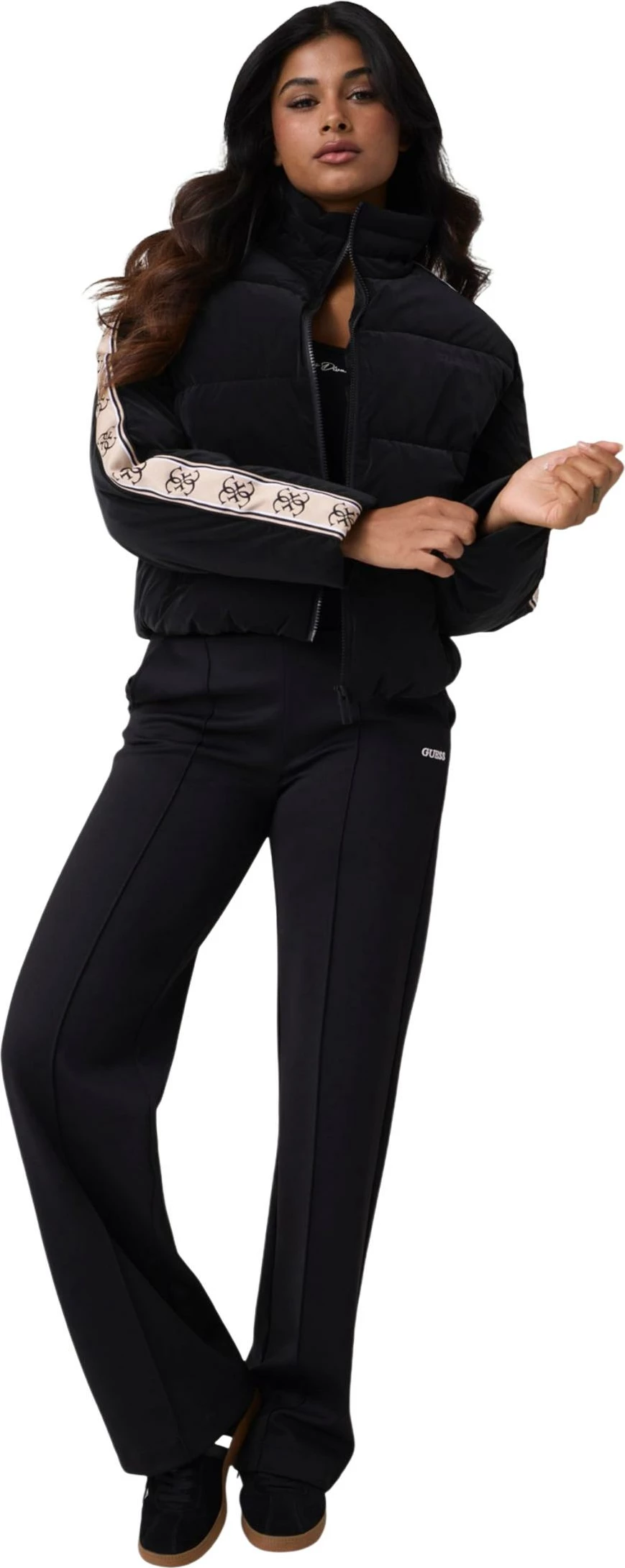 Jakne puffer për femra Guess Active New Jean Puffer Jack V5BL11 WGYC2, e zezë [Madhësia: S]