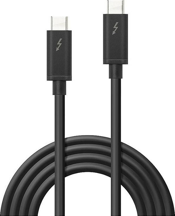 Kabllo Thunderbolt 3 LINDY 2m, USB-C male-male, 20Gbps, 4K, e zezë