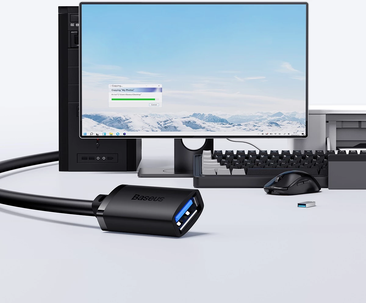 Kabllo zgjatuese USB 2.0 Baseus AirJoy Series, 1.5m, e zezë