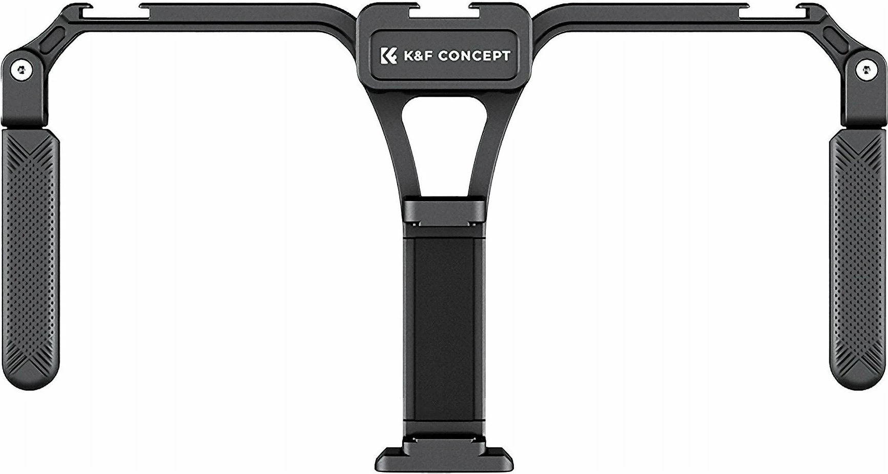 Kafaz kamere për celular K&F Concept Smartphone Cage, max 84 mm, alumin aerospace, 5x 1/4\" + 3x cold shoe, Arca-Swiss, i zi