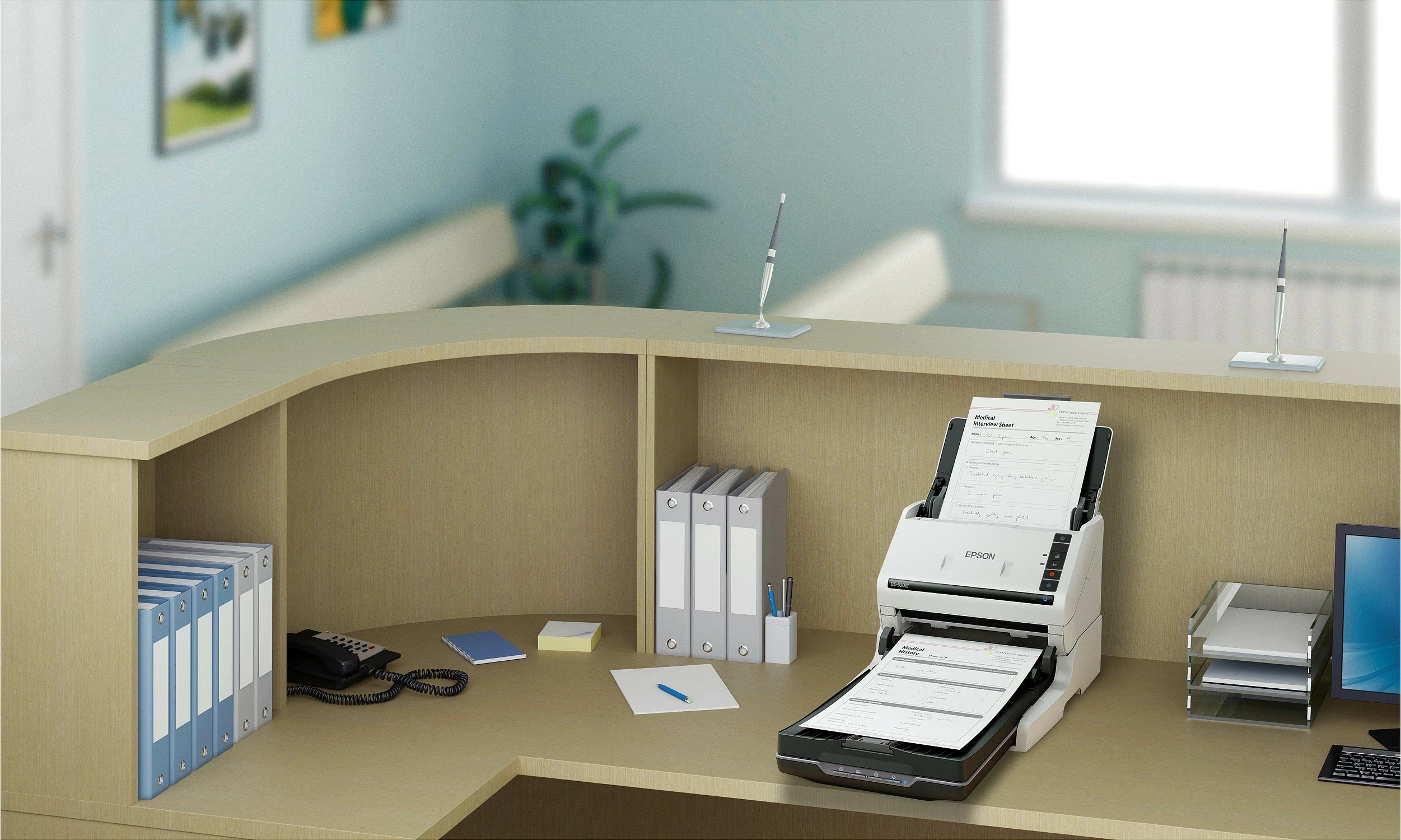 Skaner dokumentesh Epson WorkForce DS-530III, ADF, skanim dyanshëm, bardhë/gri